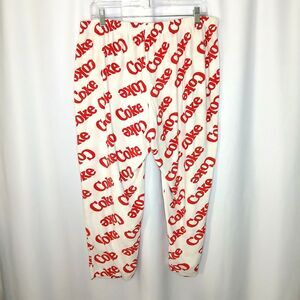 Coke Coca Cola Fleece Pajama Pants Elastic Waist Sleepwear Pjs Women's sz: XL